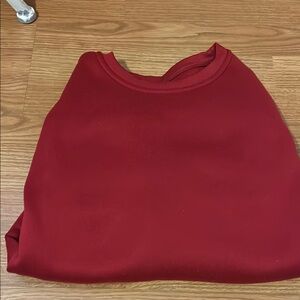 Red Long Sleeve Hoodie Sweatshirt